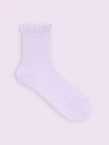 【靴下屋fam】くしゅくしゅシースルーショートソックス