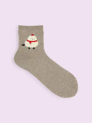 【3足1,386円】クリスマス限定 もふもふ動物ショートソックス