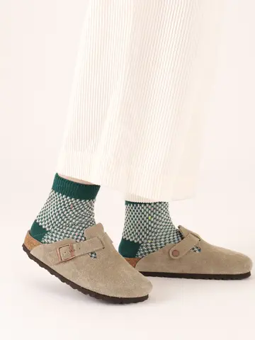 【3足1,386円】JQちびチェックショートソックス