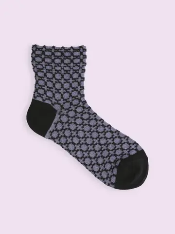 【3足1,386円】レトロタイルフロートショートソックス