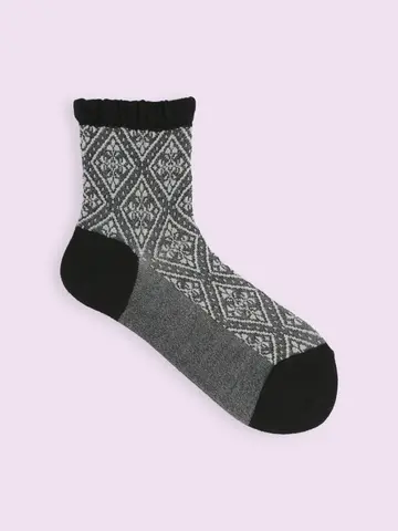 【3足1,386円】フロート総ダイヤレース柄ショートソックス