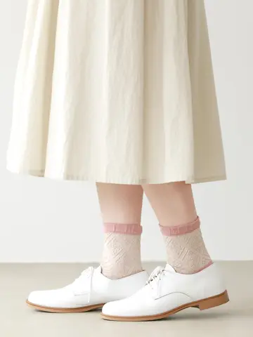 【3足1,386円】フロート総ダイヤレース柄ショートソックス