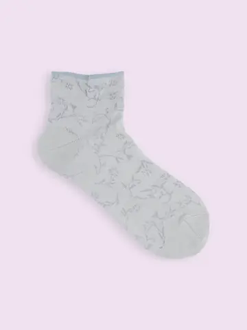 【3足1,386円】フリル花柄ショートソックス