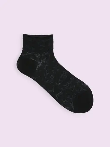 【3足1,386円】フリル花柄ショートソックス