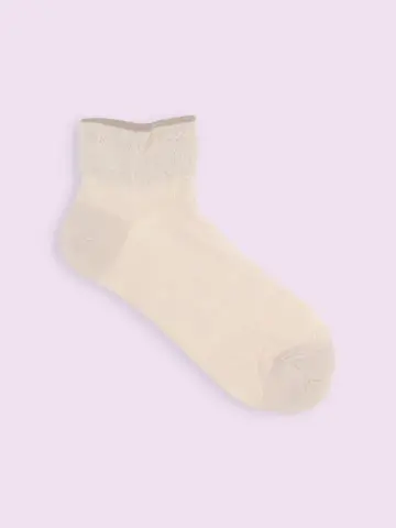 【3足1,386円】フリル花柄ショートソックス