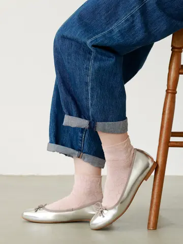 【3足1,386円】フリル花柄ショートソックス