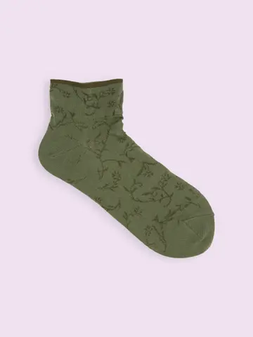 【3足1,386円】フリル花柄ショートソックス