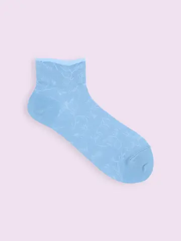 【3足1,386円】フリル花柄ショートソックス