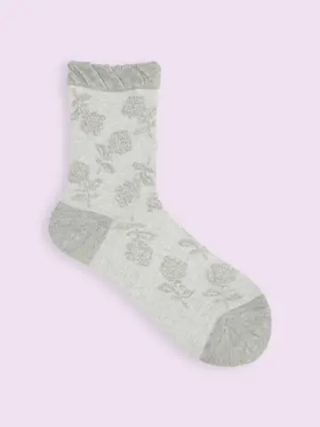 【3足1,386円】花柄フロートショートソックス