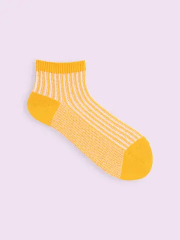 【3足1,386円】JQブークレストライプショートソックス