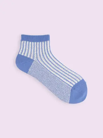 【3足1,386円】JQブークレストライプショートソックス