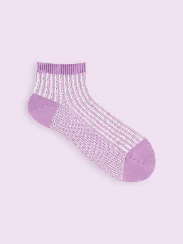 【3足1,386円】JQブークレストライプショートソックス