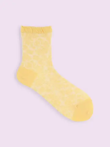 【3足1,386円】フリル総花柄レースショートソックス