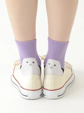 【3足1,386円】かかとシマエナガショートソックス