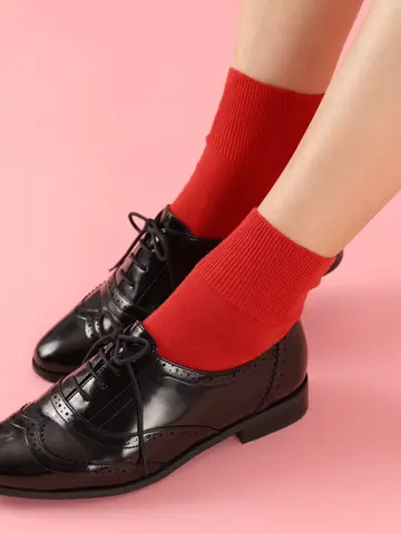 【3足1,386円】ゴム口ゆったりリブベタショートソックス