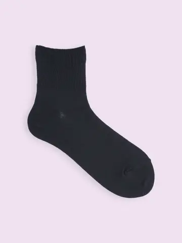 【3足1,386円】ゴム口ゆったりリブベタショートソックス