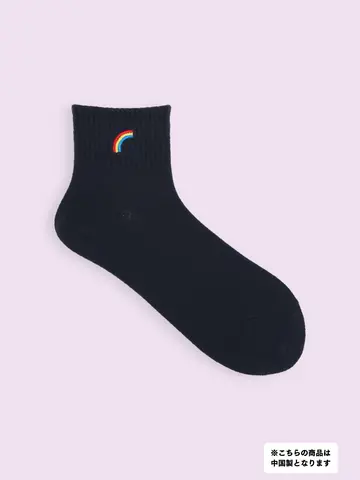 【3足1,386円】アメリブ刺繍ショートソックス