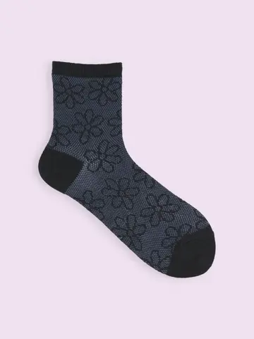 【3足1,386円】メッシュフラワーショートソックス