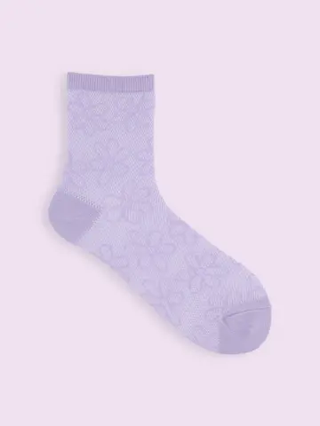 【3足1,386円】メッシュフラワーショートソックス