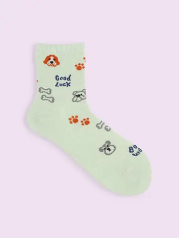 【3足1,386円】落書き風アニマルショートソックス