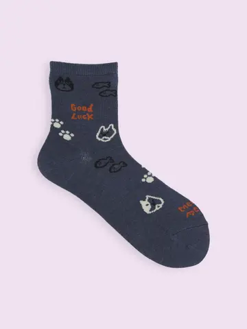 【3足1,386円】落書き風アニマルショートソックス