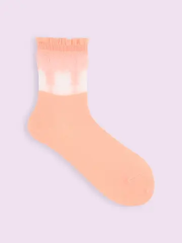 【3足1,386円】チュールレース切替ショートソックス