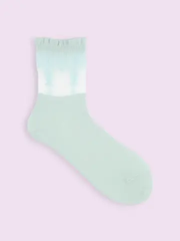 【3足1,386円】チュールレース切替ショートソックス