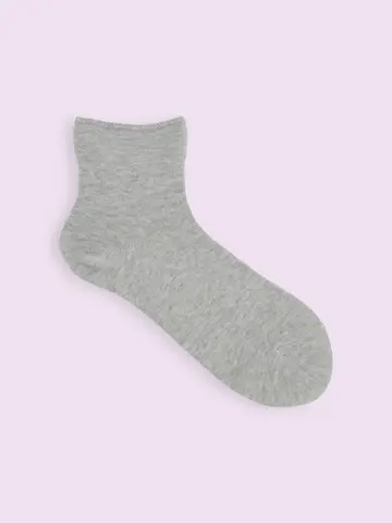【3足1,386円】ゴム口ゆったり無地ベタショートソックス