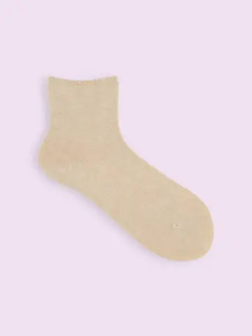 【3足1,386円】ゴム口ゆったり無地ベタショートソックス