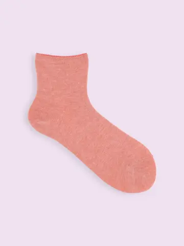 【3足1,386円】ゴム口ゆったり無地ベタショートソックス