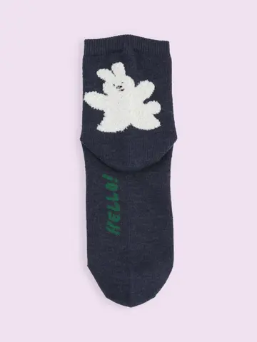 【3足1,386円】ふわふわひょっこりショートソックス