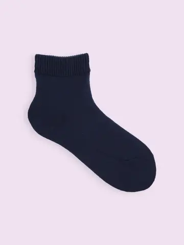 【3足1,386円】毛混 ゴム口ゆったりパイルルームショートソックス