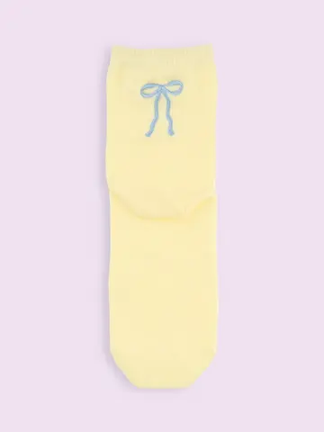 【3足1,386円】バックリボン刺繍ショートソックス