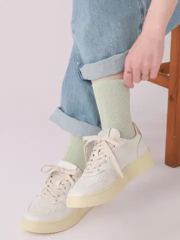 【3足1,386円】フロートへリンボン柄ショートソックス
