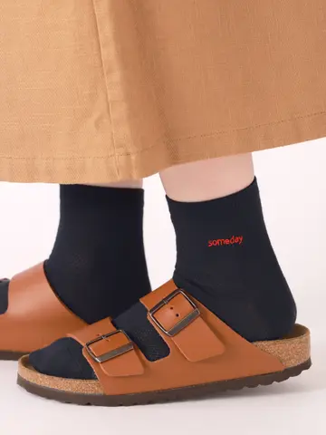 【3足1,386円】メッシュロゴ刺繍ショートソックス