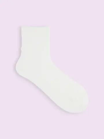 【3足1,386円】無地ベタゴム長ショートソックス