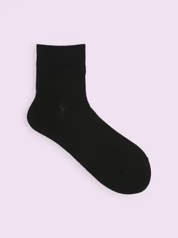 【3足1,386円】無地ベタゴム長ショートソックス