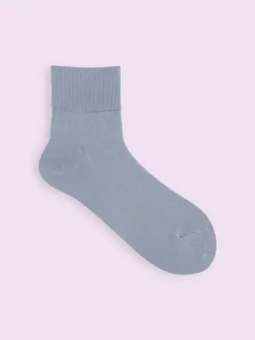 【3足1,386円】無地ベタゴム長ショートソックス