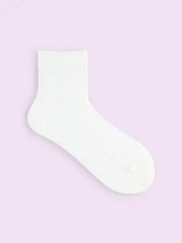 【3足1,386円】フロート縦レースショートソックス