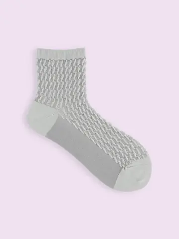 【3足1,386円】フロート縦レースショートソックス
