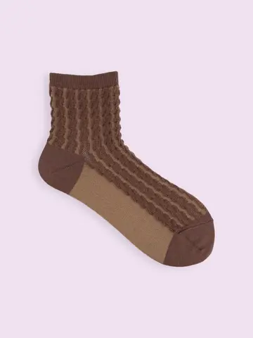 【3足1,386円】フロート縦レースショートソックス