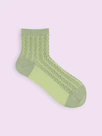 【3足1,386円】フロート縦レースショートソックス