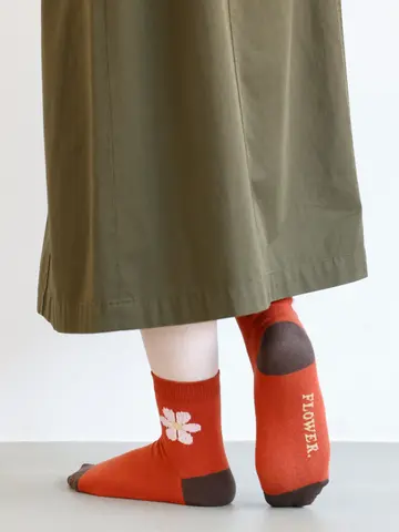 【3足1,386円】モールフラワーショートソックス