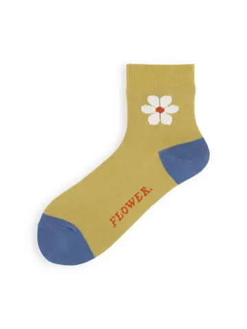 【3足1,485円】モールフラワーショートソックス