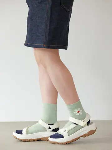 【3足1,386円】モールフラワーショートソックス