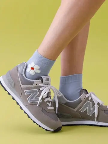 【3足1,386円】モールフラワーショートソックス