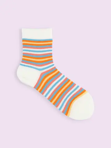 【3足1,386円】カラフルボーダーショートソックス