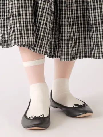 【3足1,386円】クリンプカラーチュールショートソックス