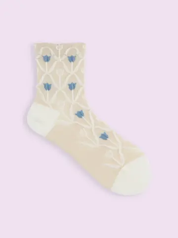 【3足1,386円】チューリップフロートショートソックス