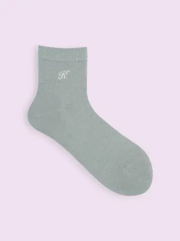 【3足1,386円】毛混ラメ刺繍ショートソックス